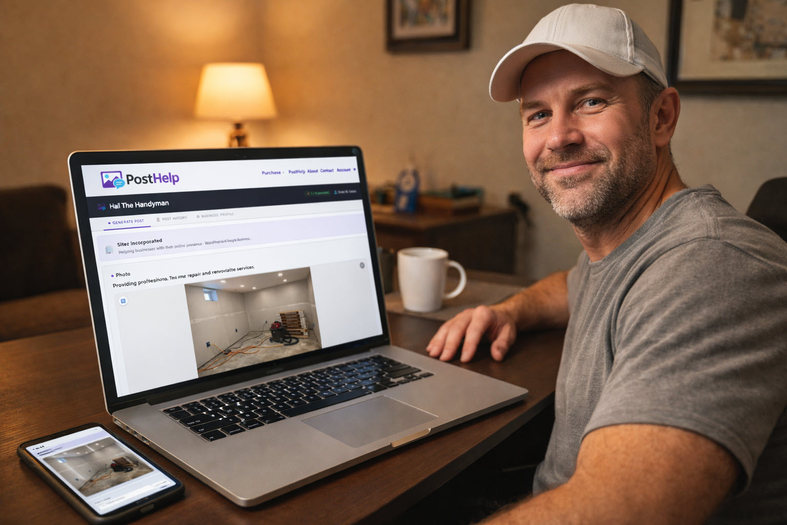 Contractor Satisfied with his job site photo