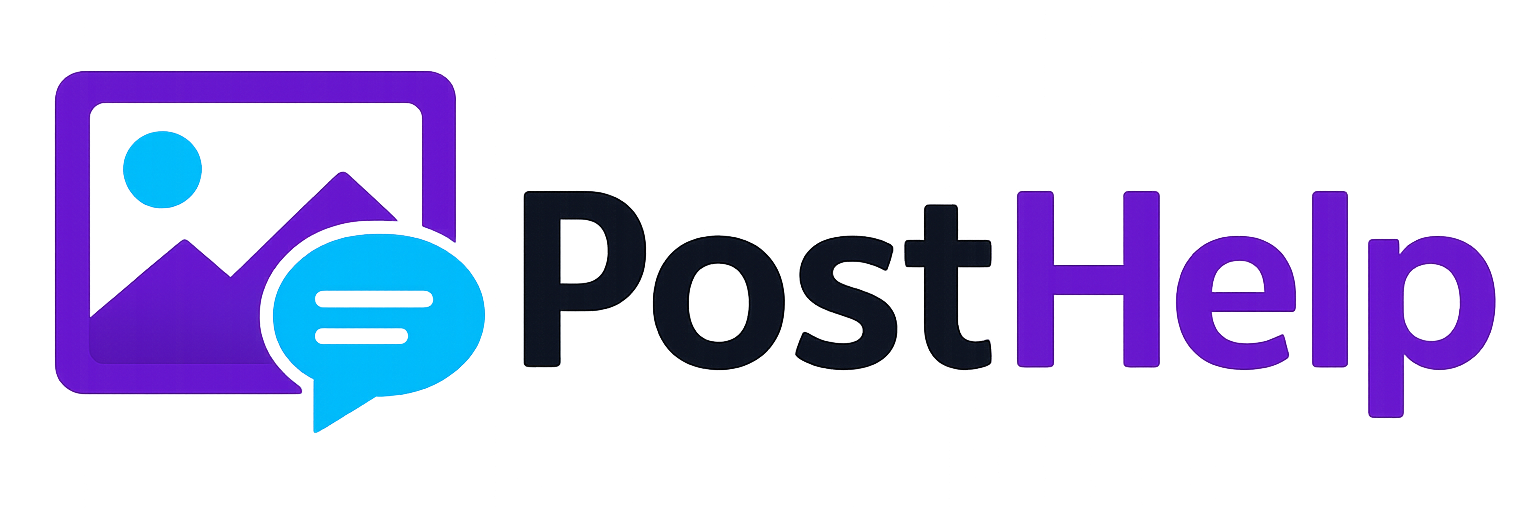 PostHelp Logo Plus Word - Cropped PostHelp Logo Plus Word