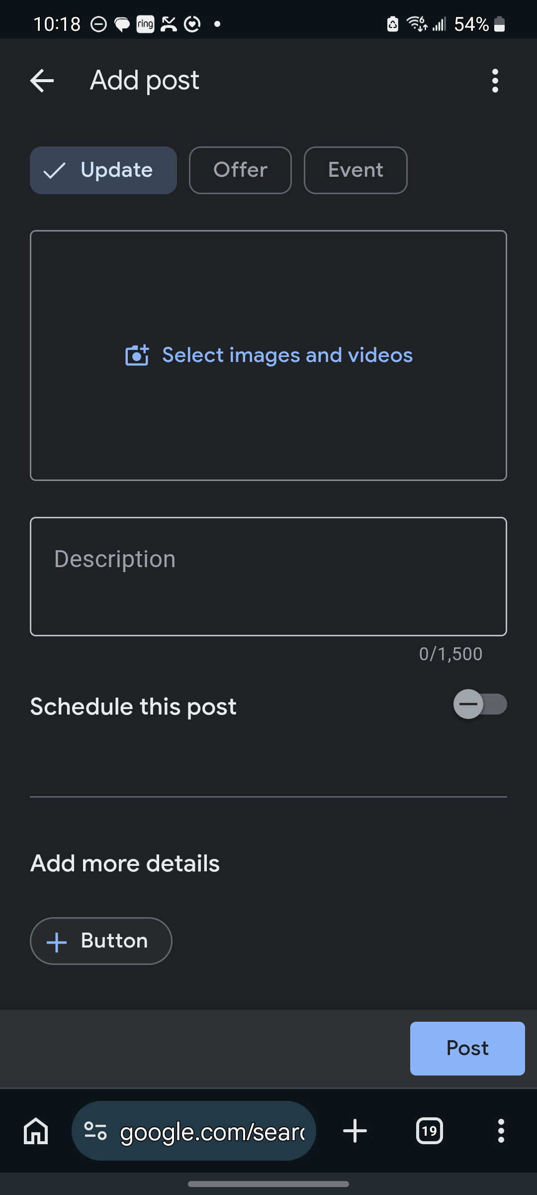 GBP Add Update with separate photo upload step